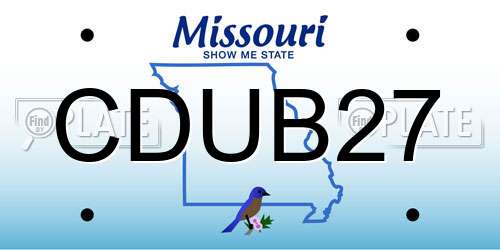 CDUB27 Missouri License Plate