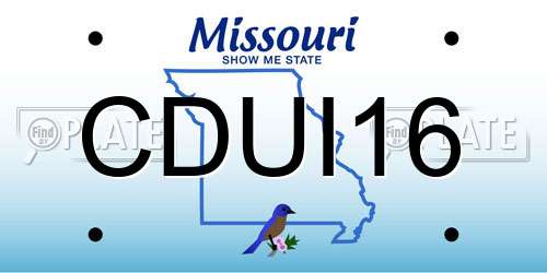 CDUI16 Missouri License Plate