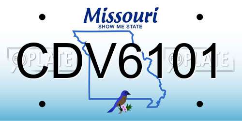 CDV6101 Missouri License Plate
