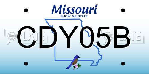 CDY05B Missouri License Plate