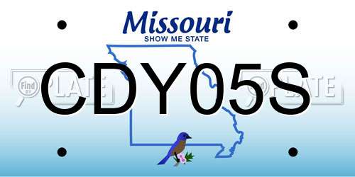 CDY05S Missouri License Plate