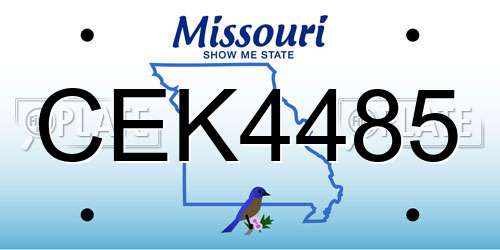 CEK4485 Missouri License Plate