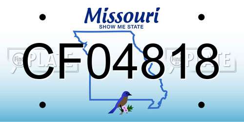 CF04818 Missouri License Plate