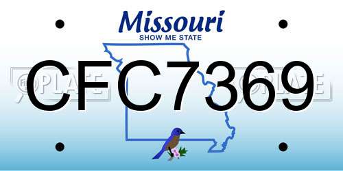 CFC7369 Missouri License Plate