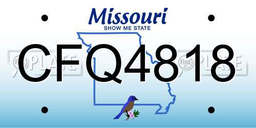 CFQ4818 Missouri License Plate