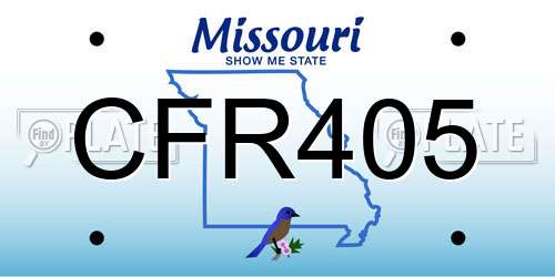 CFR405 Missouri License Plate