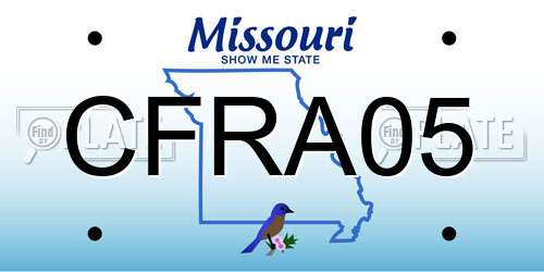 CFRA05 Missouri License Plate