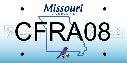 CFRA08 Missouri License Plate