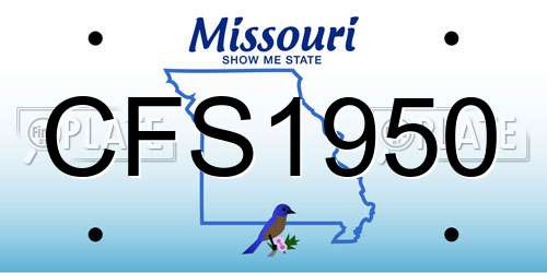 CFS1950 Missouri License Plate