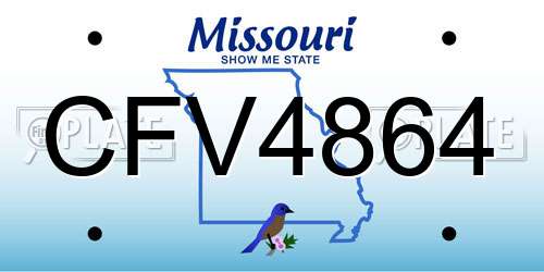 CFV4864 Missouri License Plate