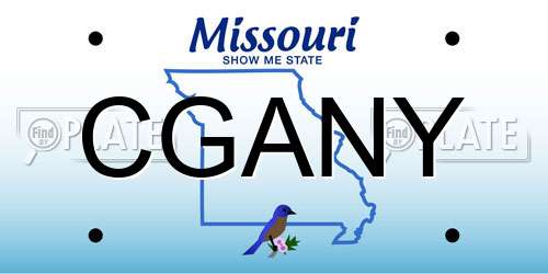 CGANY Missouri License Plate