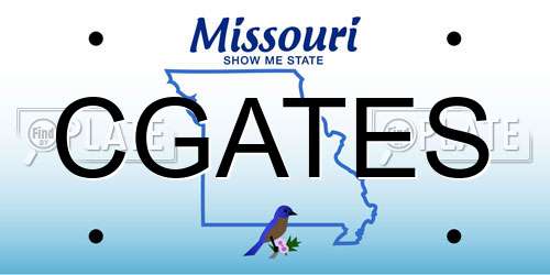 CGATES Missouri License Plate