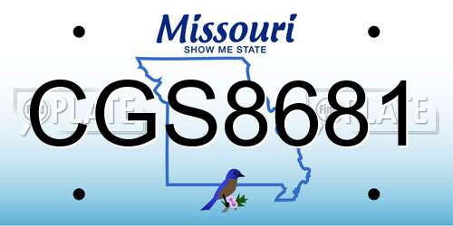 CGS8681 Missouri License Plate