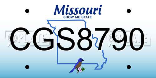 CGS8790 Missouri License Plate