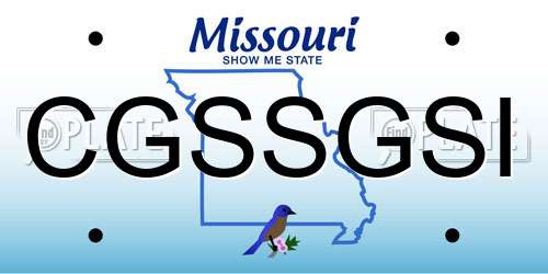 CGSSGSI Missouri License Plate