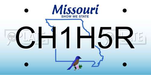 CH1H5R Missouri License Plate