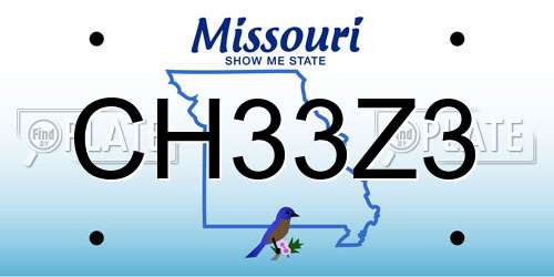 CH33Z3 Missouri License Plate