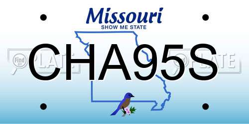 CHA95S Missouri License Plate