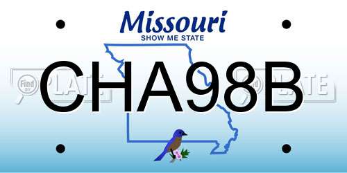 CHA98B Missouri License Plate