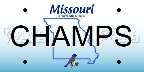 CHAMPS Missouri License Plate