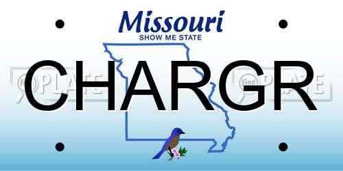 CHARGR Missouri License Plate