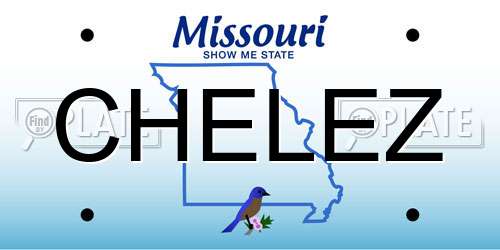CHELEZ Missouri License Plate