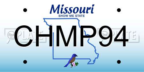 CHMP94 Missouri License Plate