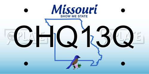 CHQ13Q Missouri License Plate