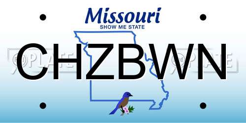 CHZBWN Missouri License Plate