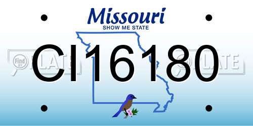 CI16180 Missouri License Plate
