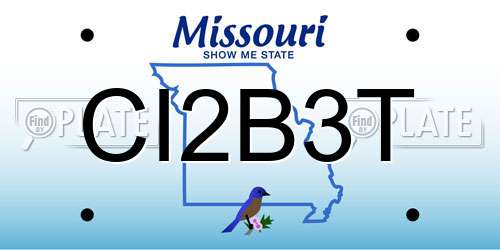 CI2B3T Missouri License Plate