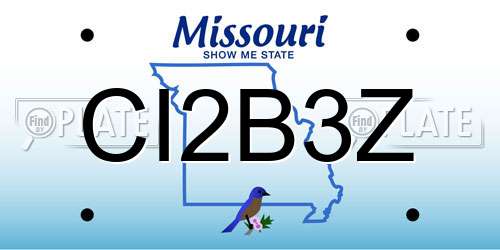 CI2B3Z Missouri License Plate