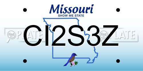 CI2S3Z Missouri License Plate