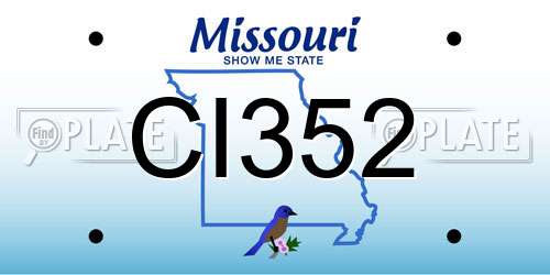 CI352 Missouri License Plate