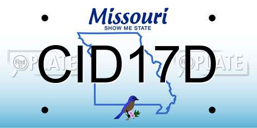 CID17D Missouri License Plate