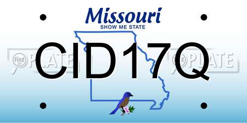 CID17Q Missouri License Plate