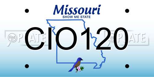 CIO120 Missouri License Plate