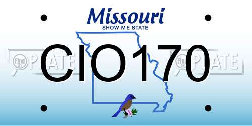 CIO170 Missouri License Plate