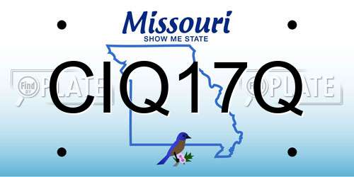 CIQ17Q Missouri License Plate