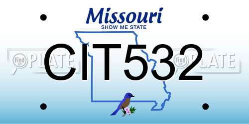 CIT532 Missouri License Plate