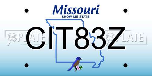 CIT83Z Missouri License Plate