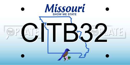 CITB32 Missouri License Plate