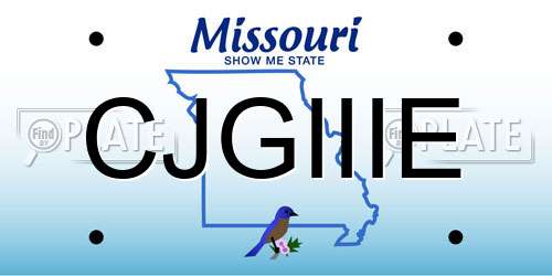 CJGIIIE Missouri License Plate
