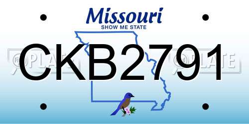 CKB2791 Missouri License Plate