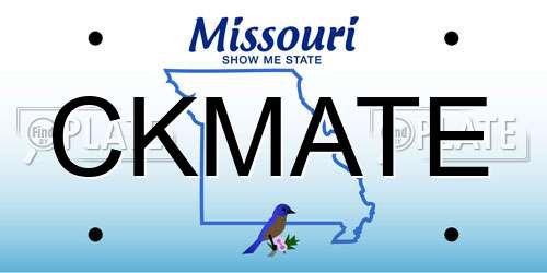 CKMATE Missouri License Plate