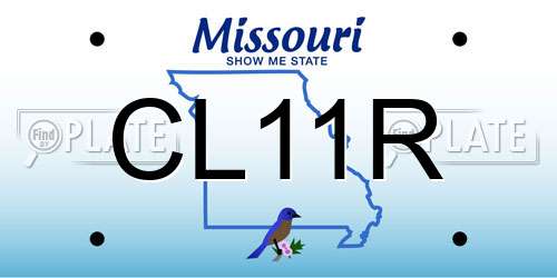 CL11R Missouri License Plate