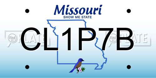 CL1P7B Missouri License Plate