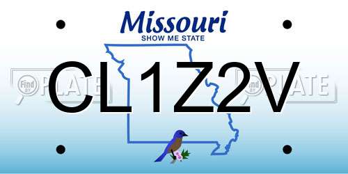 CL1Z2V Missouri License Plate