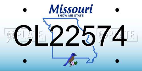 CL22574 Missouri License Plate