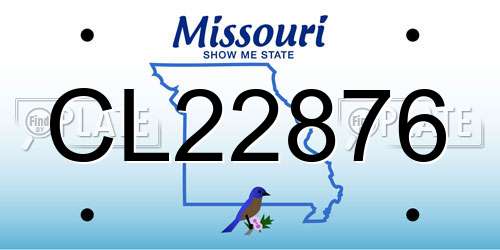 CL22876 Missouri License Plate